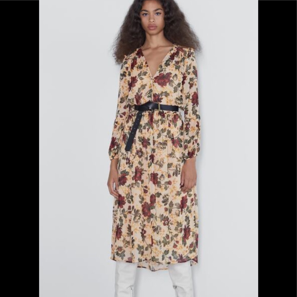 Printed midi dress like new!